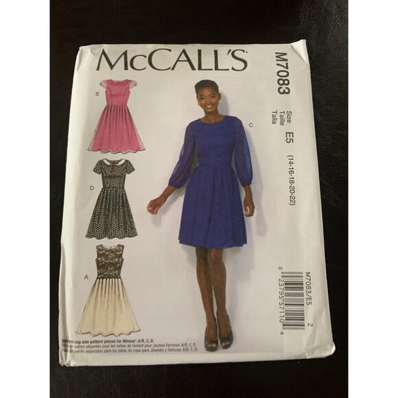 McCall's Misses Dress Sewing Pattern Sz 14 - 22 M7083 - Uncut - Picture 9 of 9